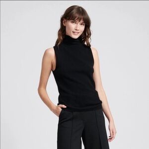 DKNY 💯 Wool Sleeveless Mock Turtleneck